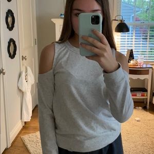 Garage off shoulder sweatshirt